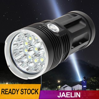 ไฟฉาย 4800LM 3 โหมด 12LED IPX5 กันน้ํา ใช้แบตเตอรี่ [Jaelin.th]