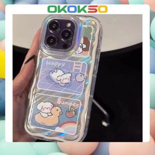 [OKOKSO] ใหม่ เคสโทรศัพท์มือถือนิ่ม กันกระแทก ลายการ์ตูนลูกสุนัขว่ายน้ําแฮปปี้ สําหรับ OPPO Reno9 Reno8 Reno7pro reno6 7z 5 R17 A53 A9 2020 F11 A31 A78 A77