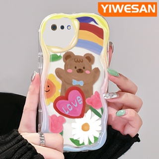 เคสโทรศัพท์มือถือแบบนิ่ม ใส กันกระแทก ลายการ์ตูนหมีน่ารัก สีมาการอง สําหรับ Realme C2 C2S OPPO A1K