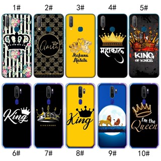 เคสใส ลาย King Queen สําหรับ OPPO R9S Reno 2 2F 2Z 3 4 4G MZD98