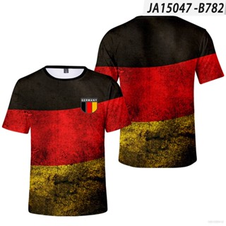 เสื้อยืดแขนสั้นลําลอง พิมพ์ลาย World Cup Germany Fans พลัสไซซ์ สําหรับผู้ชาย