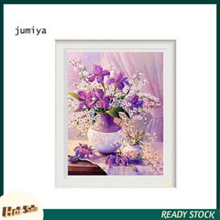 Jumiya ภาพจิตรกรรมปักครอสสติตช์ รูปแจกันดอกไม้ DIY สําหรับตกแต่งบ้าน