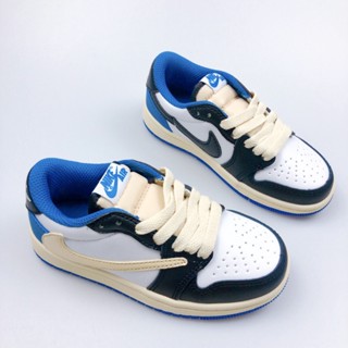 Air jordan 1 AJ1 รองเท้าบาสเก็ตบอล ข้อสั้น สไตล์เกาหลี สําหรับเด็กผู้ชาย และเด็กผู้หญิง
