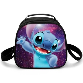 กระเป๋าใส่กล่องอาหารกลางวัน ทรงกลม ลาย Stitch สําหรับปิกนิก โรงเรียนประถม 2023