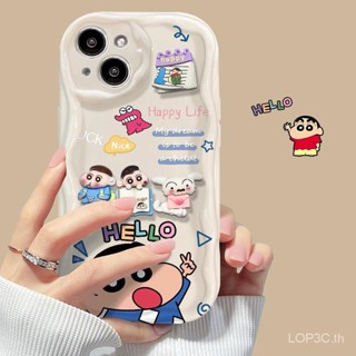 เคสโทรศัพท์มือถือ ซิลิโคนใส กันกระแทก ลายการ์ตูนชินจังน่ารัก พร้อมสายคล้อง สําหรับ iPhone 7 8 Plus XS XR X XS max 11 12 13 14 11 Pro max 12 Pro 13 เคสป้องกัน สําหรับ Pro max 14 Pro max AllBag