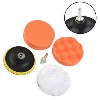 ⚡NEW 8⚡New Car Polishing Waxing Wool Sponge Clean Accessories Tool 5pcs Buffing Pad