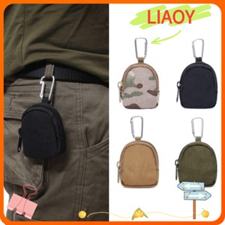 Liaoy กระเป๋าคาดเอว ผ้าไนล่อน มีซิป สําหรับใส่หูฟัง EDC Molle