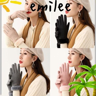 EMILEE ถุงมือเล่นสกี แบบหนา หน้าจอสัมผัส สําหรับผู้หญิง