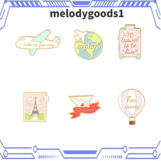 Melodygoods1 เข็มกลัด รูปลูกโป่ง เครื่องบิน ของขวัญ เครื่องประดับ สําหรับตกแต่งกระเป๋าเดินทาง