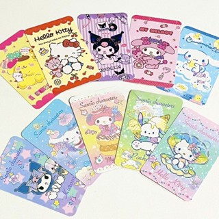 การ์ดตัวละคร Sanrio เลเซอร์ 3 นิ้ว พร้อมปลอกการ์ด 5 ชิ้น