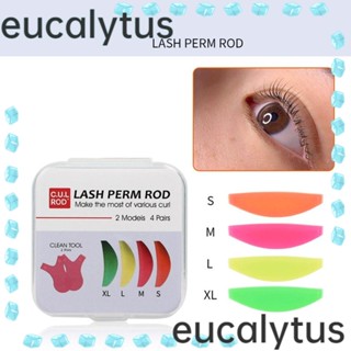 Eucalytus1 แผ่นดัดขนตา ใช้ซ้ําได้ อุปกรณ์เสริม สําหรับแต่งหน้า 5 คู่