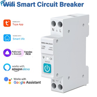 Tuya เบรกเกอร์วงจรอัจฉริยะ Wifi 1-63a ปรับได้ ป้องกันอุณหภูมิ คุณภาพสูง