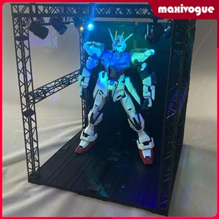[Maxivogue] โมเดลฟิกเกอร์เวที พร้อมไฟ อเนกประสงค์ แบบพกพา DIY สําหรับตุ๊กตา รถบรรทุกบังคับ