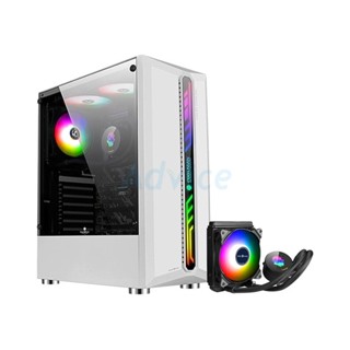 ATX CASE (NP) TSUNAMI COOLMAN 190-1 LIQUID COMBO ABLAZE (WHITE)