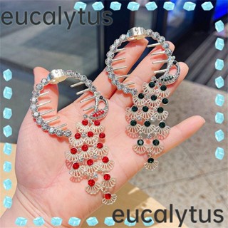 Eucalytus1 กิ๊บติดผม ประดับเพชรเทียม หรูหรา สําหรับผู้หญิง