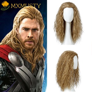 Mxmusty วิกผมคอสเพลย์ Thor คุณภาพสูง ทนความร้อน สําหรับผู้ชาย