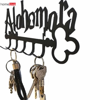 ฮาโลวีน Creative Metal Row Hook Key Hook Hanger ฮาโลวีนแขวนผนังตกแต่งติดผนังกาว Black Hanger Organizer homelove