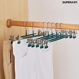 (super) ไม้แขวนเสื้อ กันลื่น สําหรับแขวนกางเกง กระโปรง 2 ชิ้น