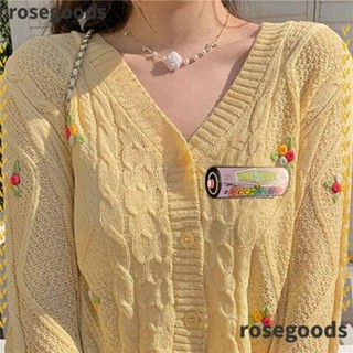 Rosegoods1 เข็มกลัด Pin อารมณ์แบบโต้ตอบ เคลือบหมวก หมุดกระเป๋าเป้สะพายหลัง My Social เข็มกลัดตลก อารมณ์สังคม