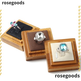 Rosegoods1 ชั้นวางเครื่องประดับ คุณภาพสูง กล่องกํามะหยี่ สร้างสรรค์ อุปกรณ์ประกอบฉากแสดงเครื่องประดับ