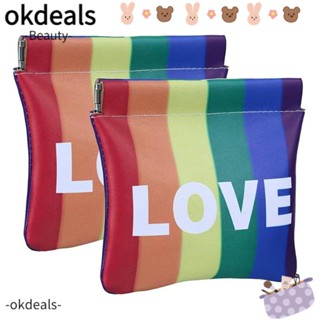 Okdeals กระเป๋าเครื่องสําอาง ผ้ากํามะหยี่ขนนิ่ม สําหรับใส่ลิปสติก กุญแจ เดินทาง กลางแจ้ง