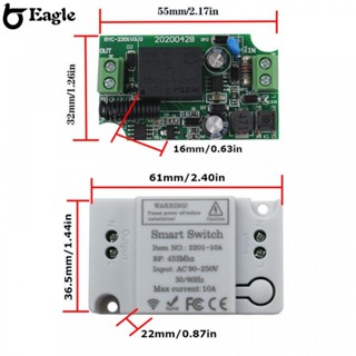 ⭐จัดส่ง 24 ชั่วโมง⭐สวิตช์ปุ่มกดไร้สาย RF 433Mhz 2200W 1 ชิ้น 2 ชิ้น 3 ชิ้น