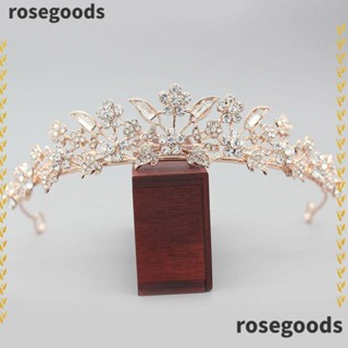 Rosegoods1 ที่คาดผม ประดับพลอยเทียม มงกุฎ สวยงาม หรูหรา