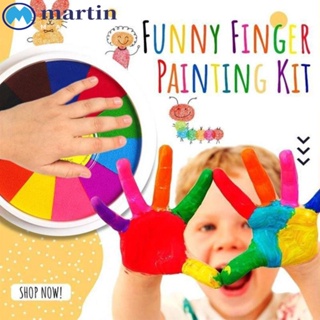 Martin แผ่นหมึกวาดภาพกราฟฟิตี้ แบบแห้งเร็ว ล้างทําความสะอาดได้ 6/12 สี DIY สําหรับเด็กอนุบาล