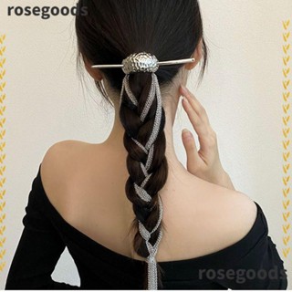 Rosegoods1 กิ๊บติดผมโซ่ยาว ประดับพู่ เครื่องประดับแฟชั่น