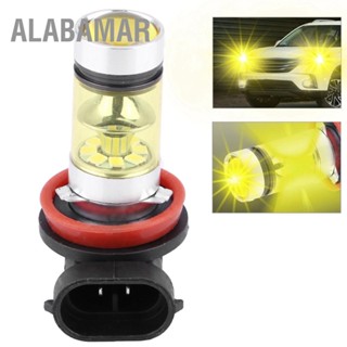 ALABAMAR 2 pcs รถ 100W Super Bright Conversion LED ไฟหน้าหลอดไฟตัดหมอก (แสงสีเหลือง)