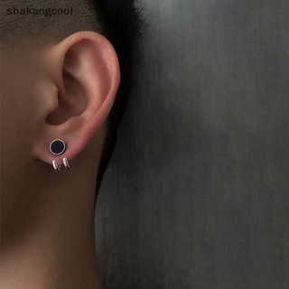 Shakangcool ต่างหูสตั๊ด รูปอุ้งเท้า สีดํา สไตล์ฮิปฮอป เครื่องประดับ สําหรับผู้ชาย ผู้หญิง คู่รัก ปาร์ตี้ SGL