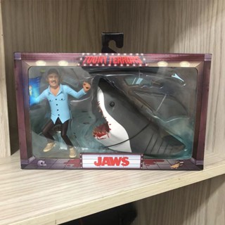 Neca 03346 Great White Shark Toony Terrors โมเดลการ์ตูนปลาฉลาม สีขาว