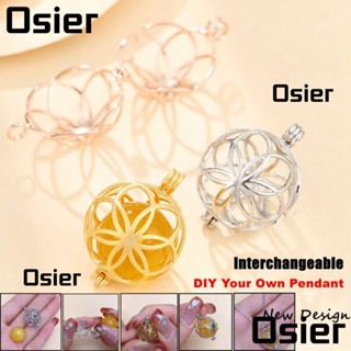 Osier1 จี้ลูกปัดหินเงินแท้ 925 สีทอง สําหรับทําเครื่องประดับ สร้อยคอ