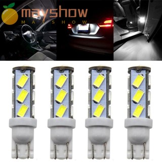 Mayshow หลอดไฟ LED COB 12V สีขาว สําหรับติดป้ายทะเบียนรถยนต์ 4 ชิ้น ต่อชุด