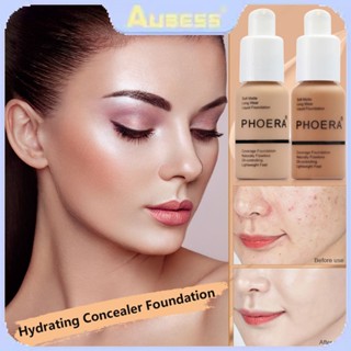 Phoera Moisturizer Foundation Full Coverage Concealer Long Lasting Waterproof Face Cosmetics Ultra Matte Base Makeup TECH3