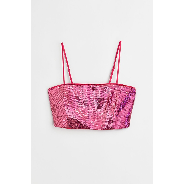 H&amp;M  Woman Sequined crop top 1124705_1