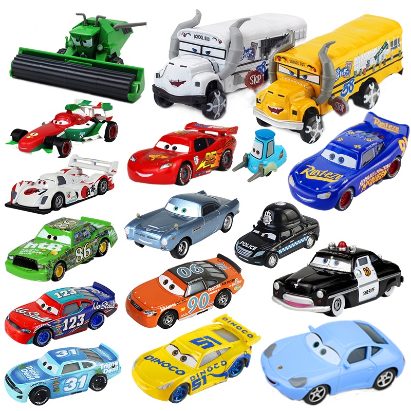 โมเดลรถยนต์ Pixar Cars 2 3 Lightning Mcqueen Frank Fritter Miss ของเล่นสําหรับเด็ก