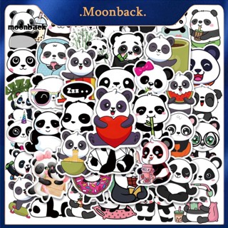 &lt;moonback&gt; สติกเกอร์ ลายแพนด้า กันน้ํา สําหรับติดตกแต่งกีตาร์ กระเป๋านักเรียน 50 ชิ้น