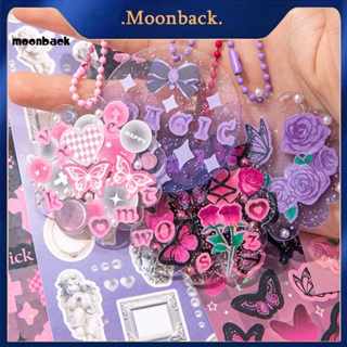 &lt;moonback&gt; สติกเกอร์แพลนเนอร์ ลายกลิตเตอร์ สําหรับตกแต่งสมุดภาพ โฟโต้การ์ด 30 ชิ้น ต่อชุด