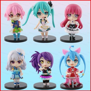 โมเดลฟิกเกอร์ Pripara Hatsune Miku Hojo Sophy Todo Sion Reona West ของเล่นสําหรับเด็ก จํานวน 6 ชิ้น