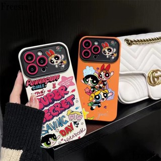 เคสโทรศัพท์มือถือซิลิโคน แบบนิ่ม ลาย Powerpuff Girls สําหรับ Apple Iphone 14promax 13pro 12 11 7p RJGR