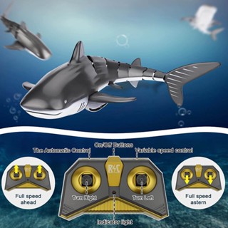 GARDEN LIVE RC Shark Toy 4CH กันน้ำชาร์จสูงจำลอง 2.4 Ghz รีโมทคอนโทรลเรือสำหรับ 6 ปีขึ้นไป