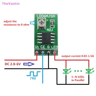 Thevantin บอร์ดโมดูลควบคุมไฟ LED DC 3.3V 3.7V 5V 30-1500MA PWM ปรับได้ สําหรับไฟฉาย USB LED 18650