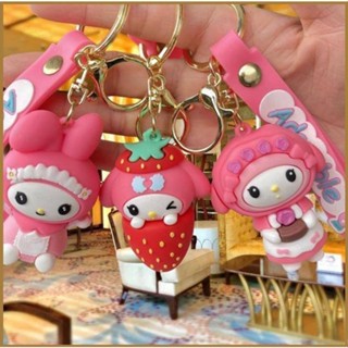 Sq3 พวงกุญแจ จี้ตุ๊กตาการ์ตูน Sanrio mymelody น่ารัก สําหรับห้อยกระเป๋า