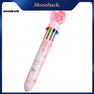 &lt;moonback&gt; ปากกาลูกลื่น น้ําหนักเบา ลายการ์ตูน พับเก็บได้ สําหรับนักเรียน