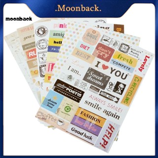 &lt;moonback&gt; 6 ชิ้น / ล็อต เด็ก DIY ย้อนยุค ปฏิทิน กระดาษ สติกเกอร์ สําหรับสมุดไดอารี่ อัลบั้มรูป