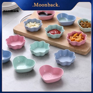 &lt;moonback&gt; จานซอส 3 สี วางซ้อนกันได้ เกรดอาหาร สําหรับบ้าน