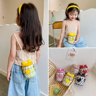 INS Internet Celebrity Same Style Love Heart Bow Tie Child Girl Small Bucket Mini Cute Princess Crossbody Bag Womens Bag vLTA