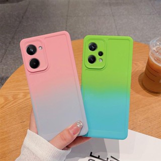 เคสโทรศัพท์ซิลิโคน TPU แบบนิ่ม ผิวด้าน ไล่โทนสี สีแคนดี้ สําหรับ Realme 10 9 8 Pro + 4G 5G 8i 7i 6I 5i 5 GT NEO 3 Narzo 50 4G