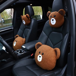 New Car Cartoon Headrest Cute Bear Car Neck Pillow Plush Car Chair Back Head Rest Back Cushion Universal car headrest car interior accessories